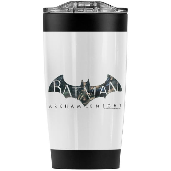 Batman: Arkham Knight Descending Logo Stainless Steel Tumbler 20 oz Coffee Travel Mug/Cup, Vacuum Insulated & Double Wall with Leakproof Sliding Lid | Great for Hot Drinks and Cold Beverages
