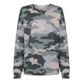 thumbnail image 4 of CEHVOM T-shirt à Manches Longues Col Rond pour Femmes Chandail en Molleton Blouse Décontractée Pull Tops, 4 of 5