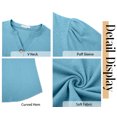 thumbnail image 6 of Fantaslook V Neck Henley Blouses for Women Dressy Casual Tops Summer Short Sleeve Shirts Fashion Clothes, 6 of 9