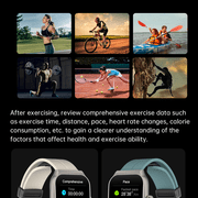 E EYAFA 3D Flexible High-Definition Curved 1.95 inch AMOLED Screen Bluetooth Call Sports Watch for Men and Women-Black