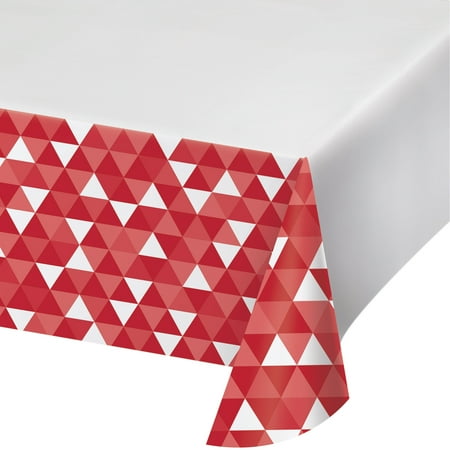

Classic Red Fractal Plastic Tablecloth each