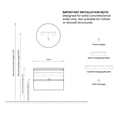thumbnail image 7 of CITTANEO 30" Floating Bathroom Vanity with 3-Hole Ceramic Sink, Contemporary Bathroom Cabinet with 2 Drawers, Walnut, 7 of 7
