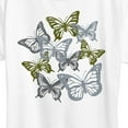 thumbnail image 3 of Instant Message - Grunge Butterflies - Women's Short Sleeve Graphic T-Shirt, 3 of 6