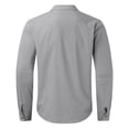 thumbnail image 3 of Caqnni Casual Men's Linen Shirt Long Sleeve Beach Shirts Summer Lightweight (Grey,XXL), 3 of 5