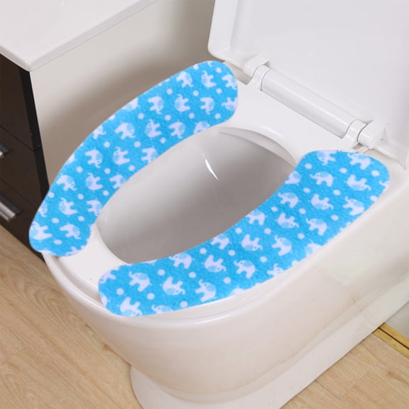 Ohmyroo Printed Self-Adhesive Toilet Seat Cover Thickened Cuttable For Winter