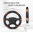 thumbnail image 3 of Balery Red And Gray Flame Fox Fundas elásticas antideslizantes para volante, funda protectora universal para hombre y mujer, 15 pulgadas, accesorios para coche., 3 of 6