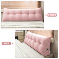thumbnail image 5 of Lovote Triangular Headboard Pillow with Side Pockets - Teddy Velvet Fabric, Bed Rest Reading Pillow, Removable & Washable Cover, Daybed Wedge Pillow for Queen Beds, Pink, 5 of 6