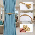 thumbnail image 3 of 4 Pack Handmade Woven Rope Magnetic Curtain Tiebacks for Home and Office (Gold), 3 of 5