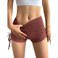 thumbnail image 2 of SEARIPE Womens Adjustable Side Tie Butt Lifting Yoga Shorts Tummy Control High Waist Gym Shorts, 2 of 5