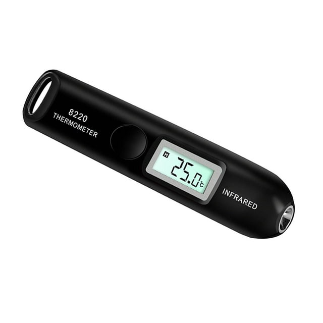 Termómetro infrarrojo LCD Digital lápiz Sensor de medición de temperatura No táctil para horno barbacoa - Negro Sunnimix Termómetro infrarrojo de bolsillo