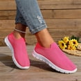 thumbnail image 4 of Domzle Walking Shoes Women Slip on Sneakers Non Slip Work Arch Support Tennis Plantar Fasciitis Orthopedic Breathable Mesh Comfortable Ladies Nursing Hot Pink 39, 4 of 5