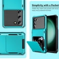 thumbnail image 6 of for Galaxy S23 Wallet Cover 4-Card Credit Card Holder ID Slot Scratch Resistant Dual Layer Hybrid Protective Hard Shell Rugged TPU Bumper Armor Case for Samsung Galaxy S23 6.1" Light Blue, 6 of 7