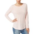 thumbnail image 1 of maison Jules Camiseta básica con cuello redondo para mujer, rosa, XX-Small, 1 of 1