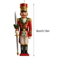 thumbnail image 5 of Shoreew Christmas Nutcracker Ornaments Small Wooden Soldier Nutcracker Hanging Decoration for Christmas Tree Holiday Party Decor, 5 of 6