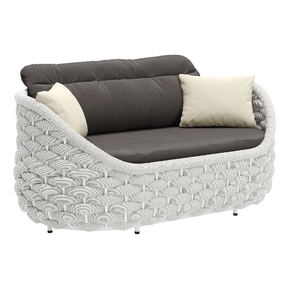 ZUO Coral Reef Loveseat Gray