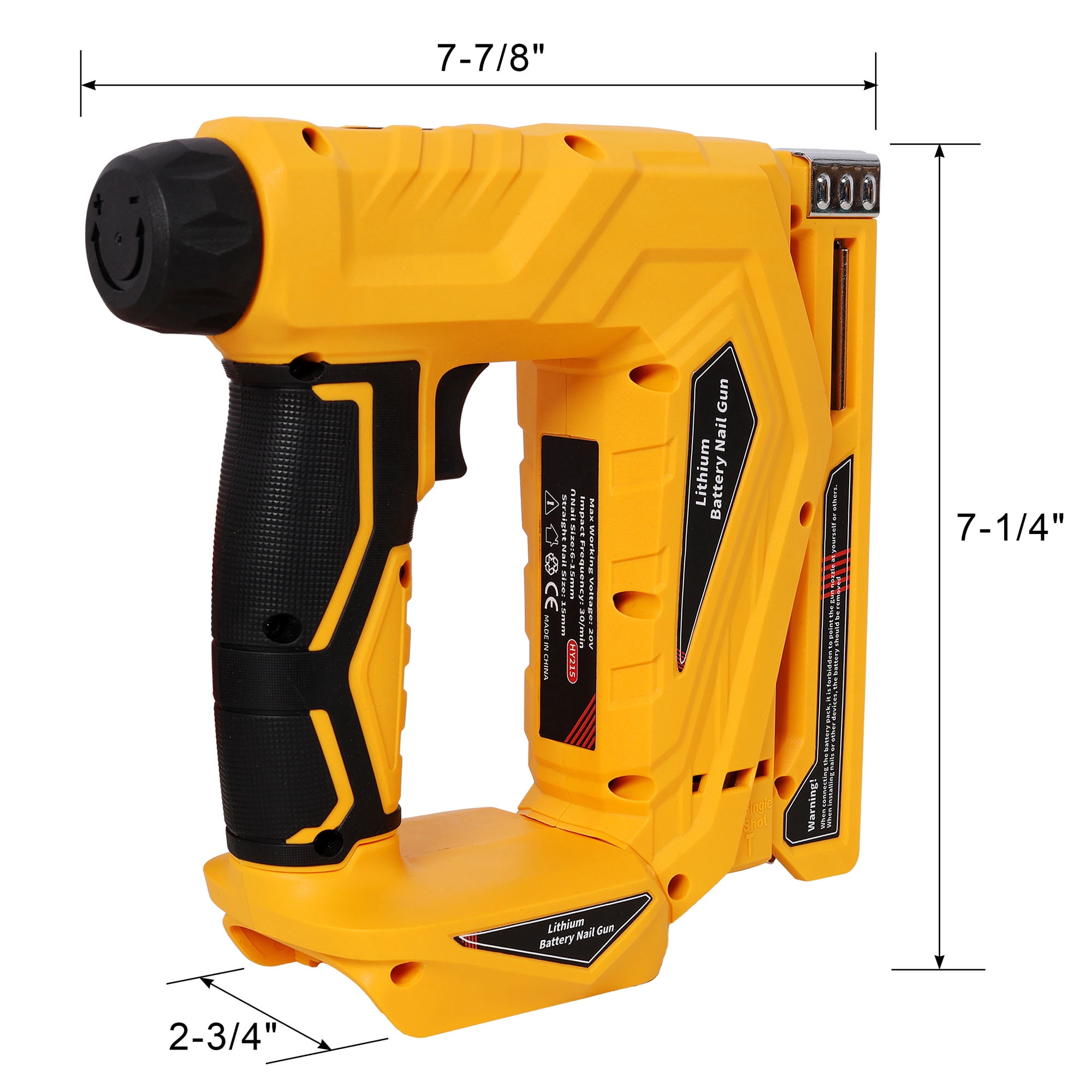 2-in-1 Cordless Brad Nailer & Narrow Crown Stapler, Compatible with 20V MAX Battery, Battery Powered Nail Gun with Safety Lock(battery and charger not included)