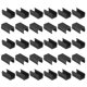 thumbnail image 1 of 30 Paquete de protectores de patas de silla rectangulares antideslizantes de plástico negro de 19mm, 1 of 7