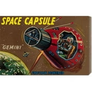 Bentley Global Arts dba American Walls  Retrorocket 'Space Capsule Gemini' Stretched Canvas Medium