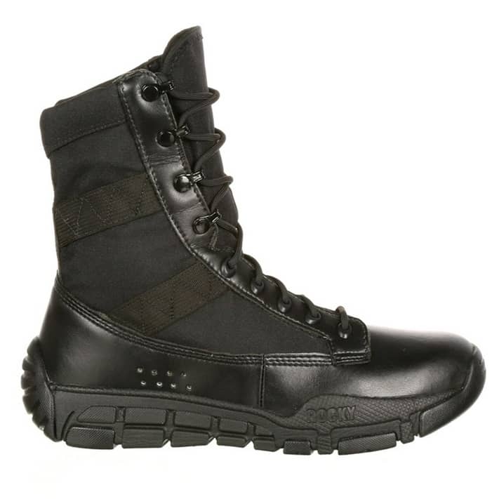 Rocky Men's Military Inspired Duty Work Boots Black Synthetic 6.5 W ...
