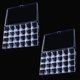 thumbnail image 1 of Caja de almacenamiento vacía transparente de 24 rejillas para decoración de uñas, contenedor de accesorios de cristal con diamantes de imitación y purpurina para uñas, paquete de 2, 1 of 6