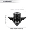 thumbnail image 4 of Unique Bargains 0.59" Motorcycle Slider Frame Aluminum Alloy Plastic Wheel Fairing Protection Crash Pad Protector Guard 2.99" 2.05"  Black 2 Pcs, 4 of 7