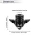 thumbnail image 4 of Protector de choque de marco de motocicleta de aleación de aluminio y plástico Unique Bargains 0.59" 2 Pcs 2.99" 2.05" Negro, 4 of 7