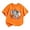 Orange, variant on Zylarhe Kids Halloween T Shirt Short Sleeve Crewneck for Boys Girls Casual Summer Fashion with Cute Print Orange 9-10 Years