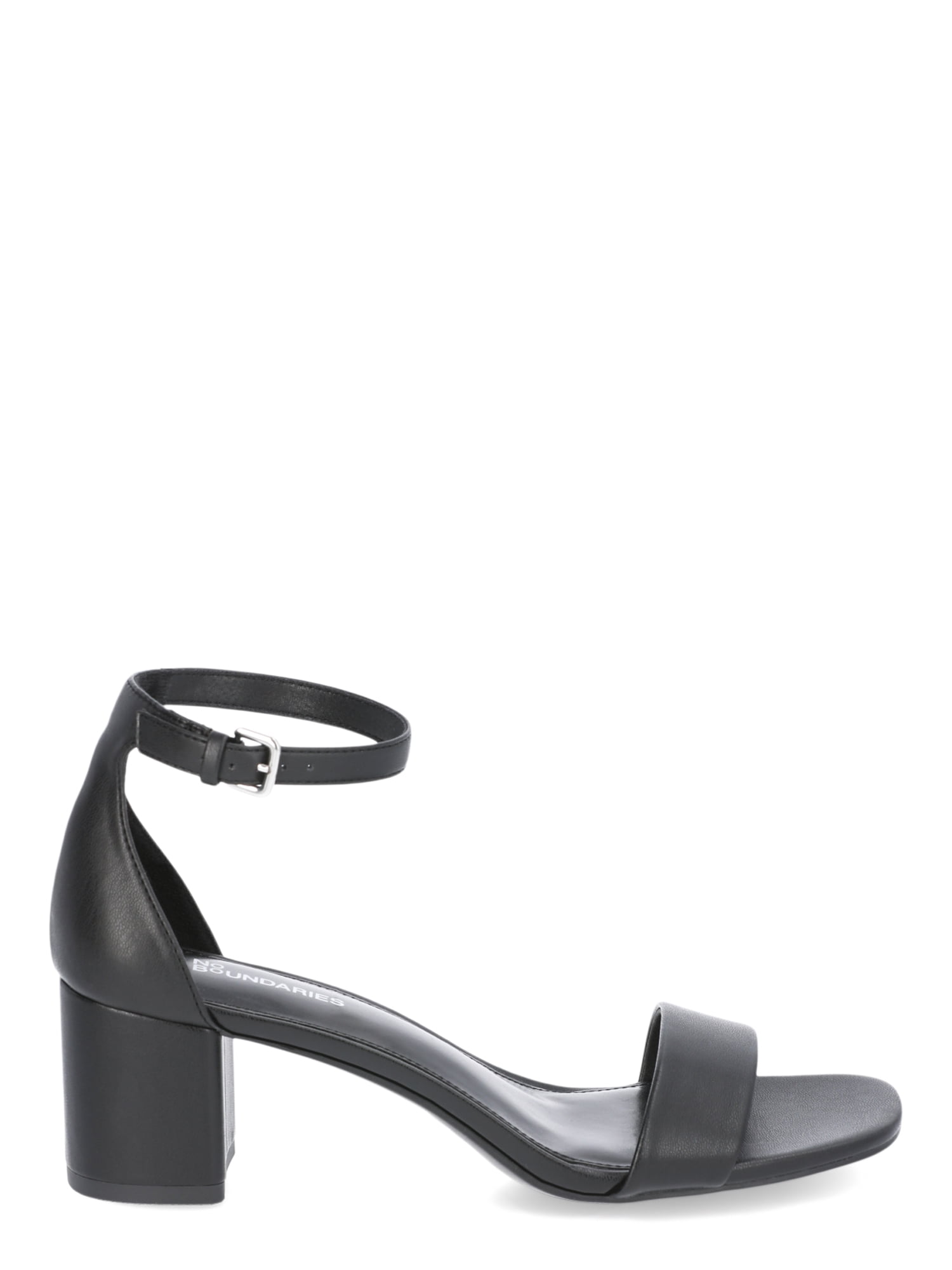 No Boundaries Women's Block Heel Sandals, Wide-Width Available