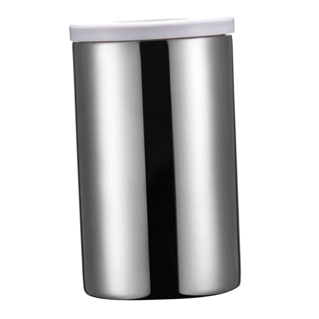 Tarro de bote de acero inoxidable La Tapa Del Bote De Almacenamiento De Alimentos De Café Conserva El Doble De Acero Inoxidable Plateado Magideal Tarro de bote de acero inoxidable