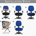 thumbnail image 5 of Office Chair Cover Stretchable Elastic Covers Backrest Coverings Cushion Protectors Desk Computer Chair Slipcover, 5 of 8