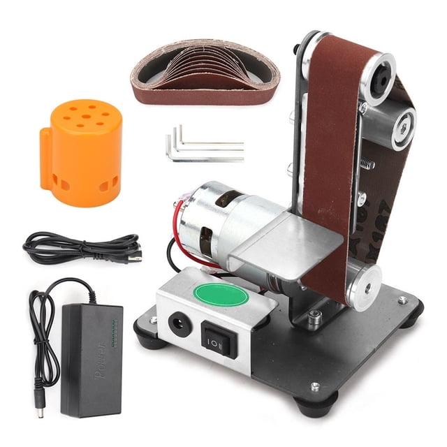 Multifunctional Desktop Vertical Miniature Mini Electric Belt Machine DIY Polishing Machine Fixed Angle Grinder ,Wide Use