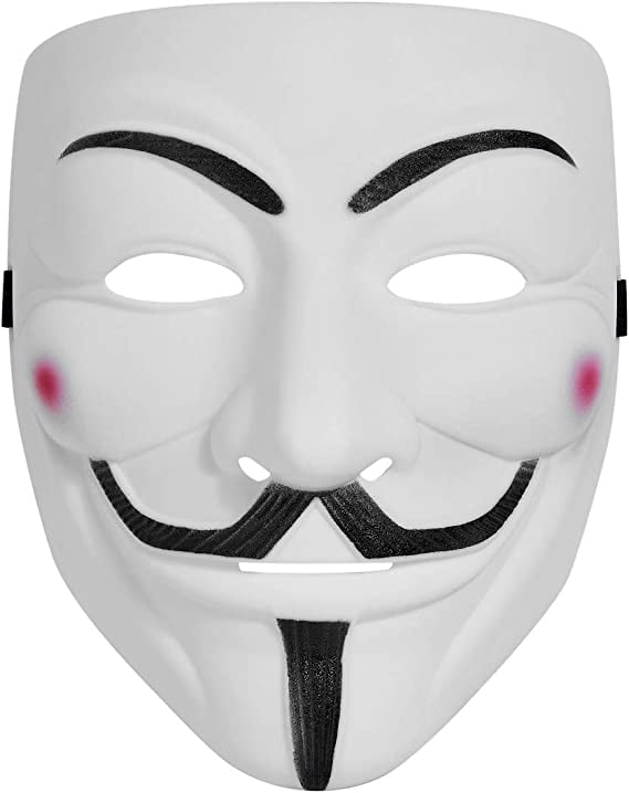 V for Vendetta Mask Anonymous Movie Guy Fawkes Halloween Masquerade Party Costume Prop Toys Bronze 