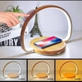 thumbnail image 3 of Lámpara De Mesa, Lámparas De Noche Led Con Cargador Inalámbrico De 10 W Lámpara Táctil Puerto USB Luz Nocturna Con Atenuación Continua Reloj Digital Protección Ocular Lámpara De Lectura Para, 3 of 5