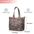 thumbnail image 4 of Multicolor Ethnic Patchwork Pattern Travel Tote Bags for Women Carry On,Large Weekender Bags for Women Travel,Multi Functional Duffle Bag for Work,Shopping,Sports, 4 of 5