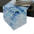 thumbnail image 2 of Moroccan Table Runner Dresser Scarves Blue Geometric Kitchen Table Runners for Dinner Holiday Parties Wedding Events Home Decor, 2 of 5
