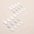 thumbnail image 2 of Medium Square False Press on Nails White Acrylic Fake Nails for Girl Full Cover Wear Finger Nail Art Tips- 24pcs White Medium, 2 of 4