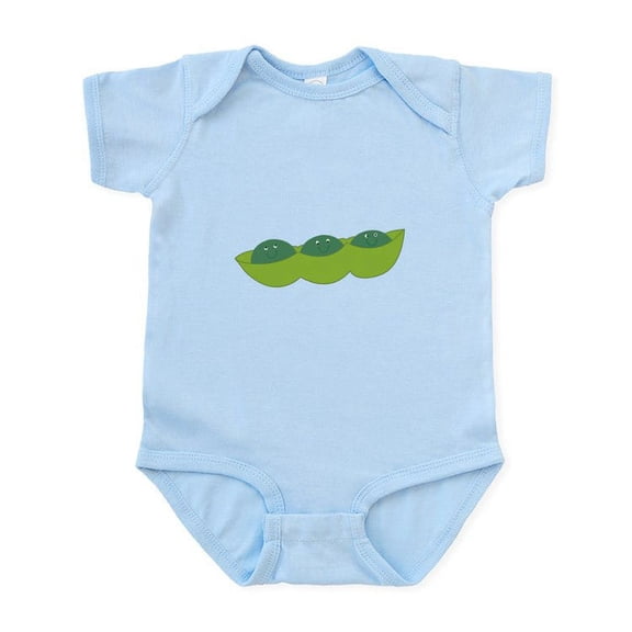 CafePress - Happy Peas Infant Bodysuit - Baby Light Bodysuit, Size Newborn - 24 Months