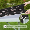 thumbnail image 6 of Pioneer Flower Floral Print Pattern Square Fitted Tablecloth with Elastic Edge,Square Table Cover,Washable Elastic Table Cover for Home Kitchen Party Decor 34"x34", 6 of 6
