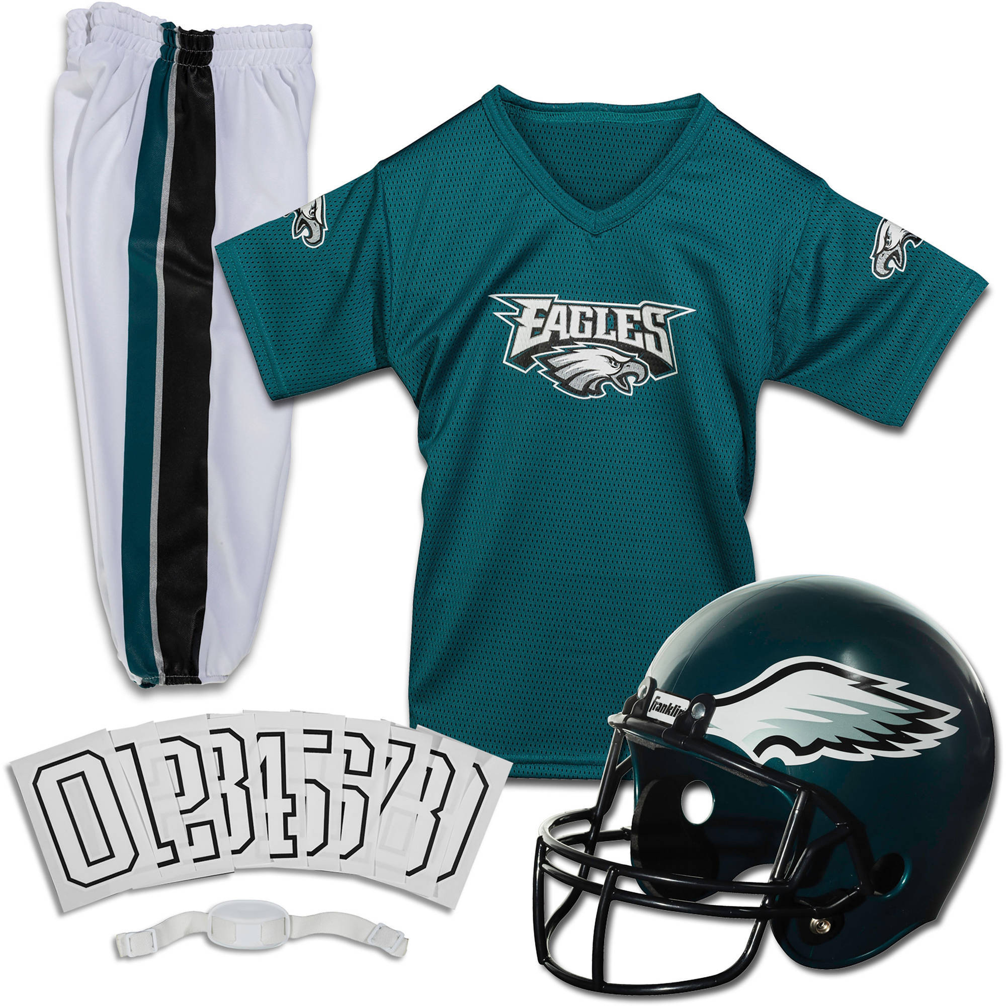 Philadelphia Eagles Uniform Set Youth NFL Football Jersey Helmet Kids