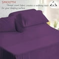 thumbnail image 4 of 4 Piece Top Split Queen Sheets for Adjustable Bed for Sleep Number Bed 32" Flex Top Fits 21" Deep Mattress 100% Egyptian Cotton 800 Thread Count Split Top Queen - Plum Solid, 4 of 7