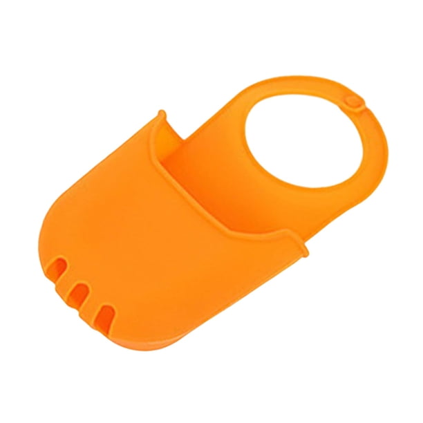 Soporte para teléfono de playa de silicona, ligero, elegante, hueco, decorativo, para lavabo Naranja