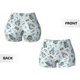 thumbnail image 5 of Picia Winter Wonderland Light Blue Printed Workout Shorts for Women Seamless Scrunch Butt Lifting High Waisted Yoga Gym Booty Running Moisture-wicking Short Pants-Small, 5 of 9