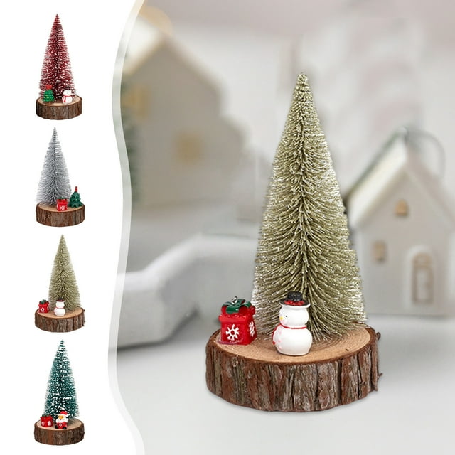 Fiudx Adorno para Árbol de Navidad, Diseño Festivo En Miniatura, Efecto Nevada de Colores, Decoración para Puerta de Oficina, Ambiente Festivo, Fácil de Instalar, Tamaño 21 X 8 X 8 Cm