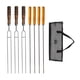 thumbnail image 3 of Brochetas para la parrilla Brochetas de metal para brochetas para pollo BBQ Utensilios de cocina Alfileres y tenedores negros Cola Brochetas para asar, 3 of 8