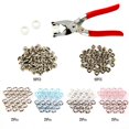 thumbnail image 2 of POINTERTECK 200PCS Snap Sewing Fasteners DIY Snap Fasteners Kit Metal Snaps Buttons with Fastener Pliers Press Tool Kits Snap Button for Sewing Crafting Clothes Jackets Jeans Shirts Bags, 2 of 9