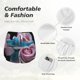 thumbnail image 4 of Balery Blue Lipped Pit Viper And Three Pink Roses Pantalones cortos deportivos para mujer con forro y dos bolsillos, elásticos, para entrenamiento, gimnasio, yoga-Medium, 4 of 7
