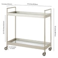 thumbnail image 5 of Evelyn&Zoe Industrial 33" Wide Satin Nickel Bar Cart, 5 of 7