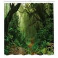 thumbnail image 3 of Ambesonne Nepal Shower Curtain, Forest in Asia Touristic, 69"Wx75"L, Green Brown, 3 of 5