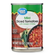 Great Value Mild Diced Tomatoes with Green Chilies, 10 oz