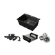 thumbnail image 1 of Fregadero Tarja Cocina Cubeta Negro Mate 45×60×20 Accesorios Negro, 1 of 6